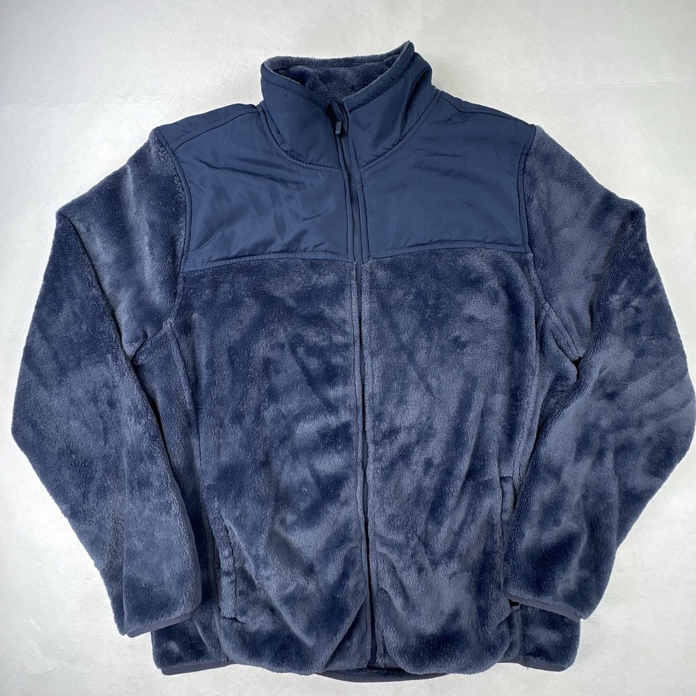 LEG3ND Discovery Jacket Mens Large Blue Fleece Full Zip Stand Collar Outdoor